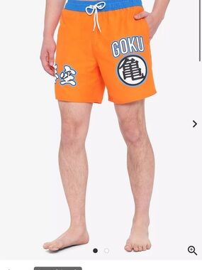 Goku Orange Men's Swim Shorts